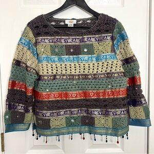 Sandy Starkman Vintage 2000’s Dead Stock Crochet Sweater New Size M